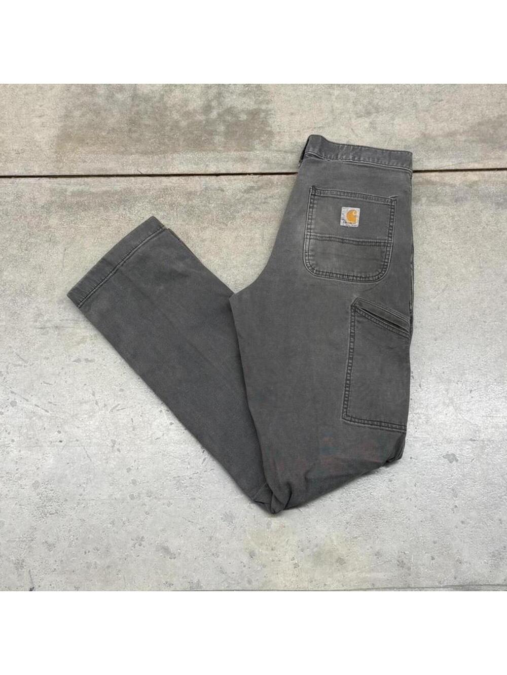 vintage carhartt faded grey relaxed baggy fit cargo pants size 30 x 34